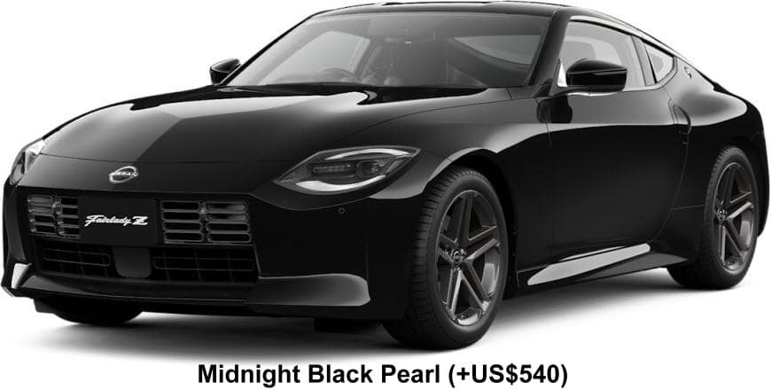 New Nissan Fairlady Z body color: MIDNIGHT BLACK PEARL (Option color +US$ 540)