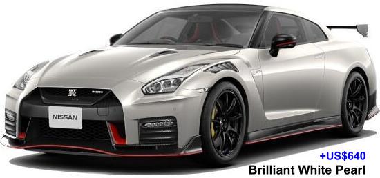 New Nissan GTR Nismo body color: BRILLIANT WHITE PEARL (option color +US$640)