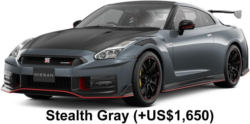 New Nissan GTR Nismo Special Edition body color: Stealth Gray (+US$1,650)