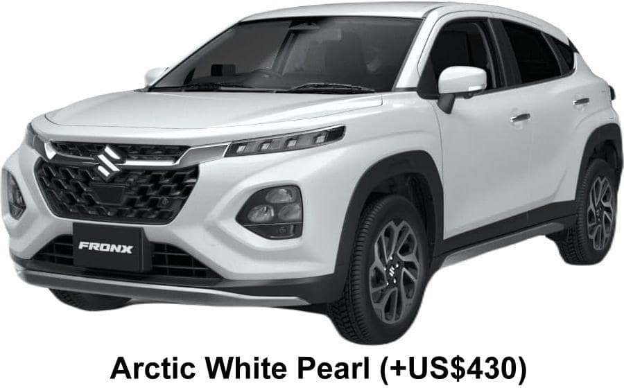 New Suzuki Fronx body color: Arctic White Pearl (option color +US$430)