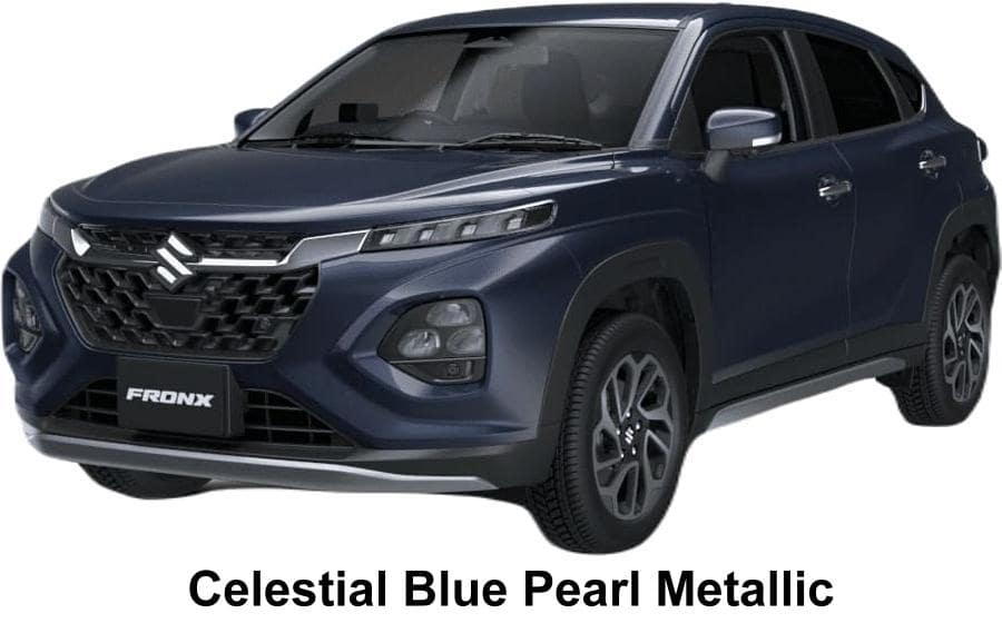 New Suzuki Fronx body color: Celestial Blue Pearl Metallic