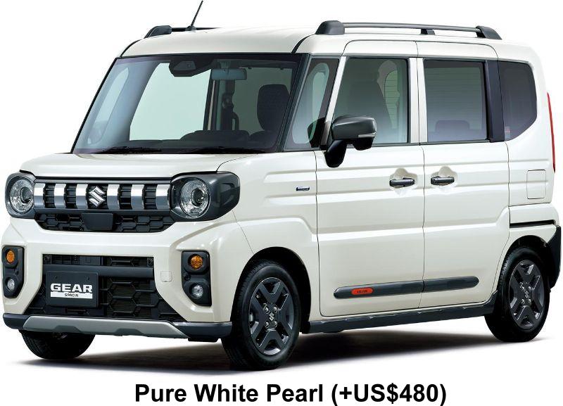 New Suzuki Spacia Gear body color: Pure White Pearl (option color +US$480)