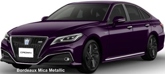 New Toyota Crown Special body color: BORDEAUX MICA METALLIC (option color +US$1,500)