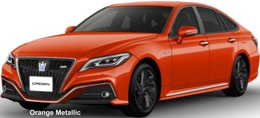 New Toyota Crown Special body color: ORANGE METALLIC (option color +US$1,500)