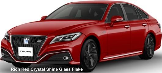 New Toyota Crown Special body color: RICH RED CRYSTAL SHINE GLASS FLAKE (option color +US$1,500)