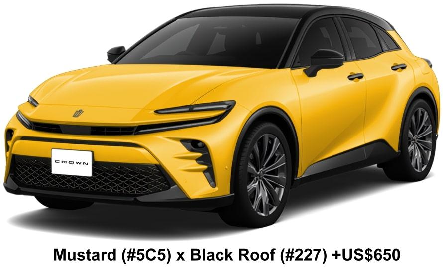 Toyota Crown Sport Z body color: Mustard (#5C5) x Black Roof (#227) +US$650