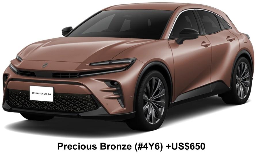 Toyota Crown Sport Z body color: Precious Bronze (#4Y6) +US$650