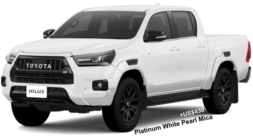 New Toyota Hilux Z GR Sport body color: PLATINUM WHITE PEARL MICA