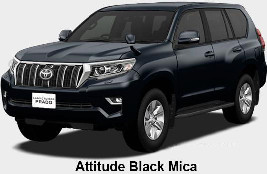 New Toyota Land Cruiser Prado TXL body color: ATTITUDE BLACK MICA