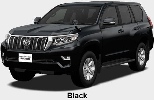 New Toyota Land Cruiser Prado TXL body color: BLACK