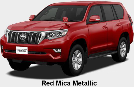 New Toyota Land Cruiser Prado TXL body color: RED MICA METALLIC