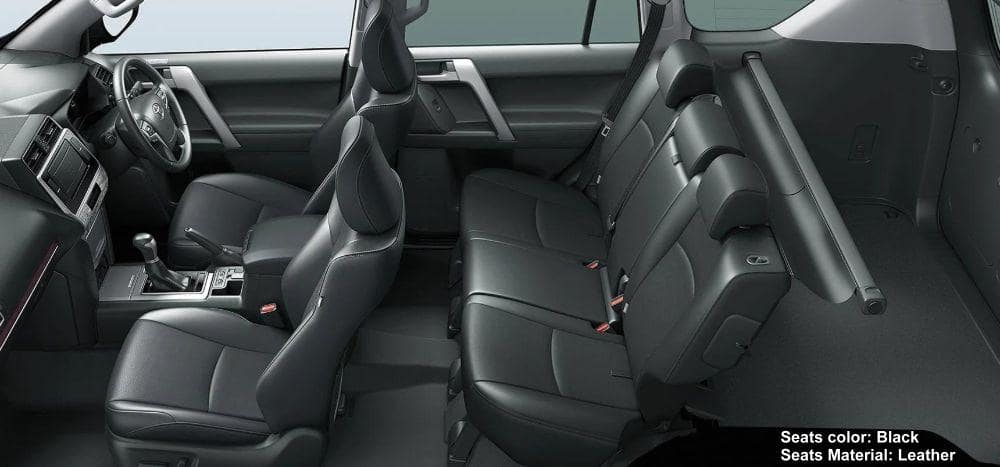 New Toyota Land Cruiser PRADO TXL photo: Interior view image (Black Leather Seats)