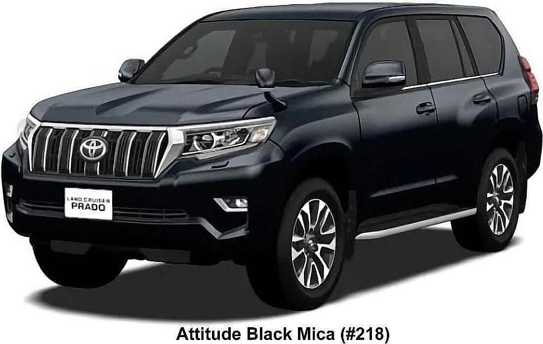 New Toyota land Cruiser Prado TZG body color: ATTITUDE BLACK MICA (Color No. 218)