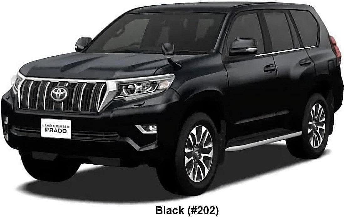 New Toyota land Cruiser Prado TZG body color: BLACK (Color No. 202)