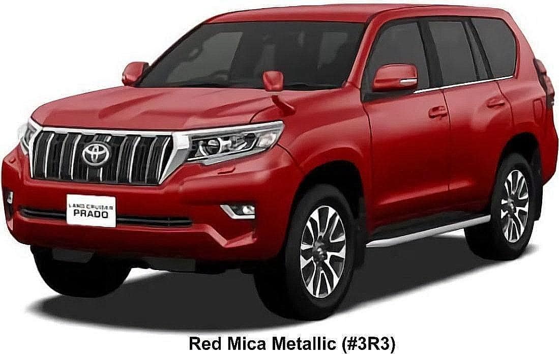 New Toyota land Cruiser Prado TZG body color: RED MICA METALLIC (Color No. 3R3)