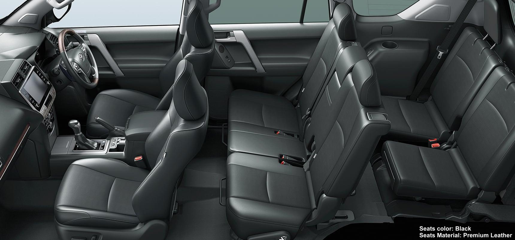 New Toyota Land Cruiser Prado TZG photo: Interior view image (Black Premium Leather Seats)