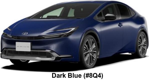 New Toyota Prius PHEV body color: DARK BLUE (color #8Q4)