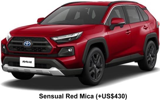 New Toyota Rav4 Adventure body color: SENSUAL RED MICA (+US$430)