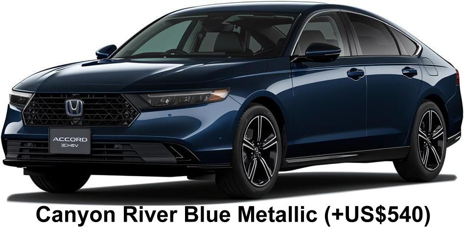 Honda Accord e-HEV body color: Canyon River Blue Metallic (+US$540)