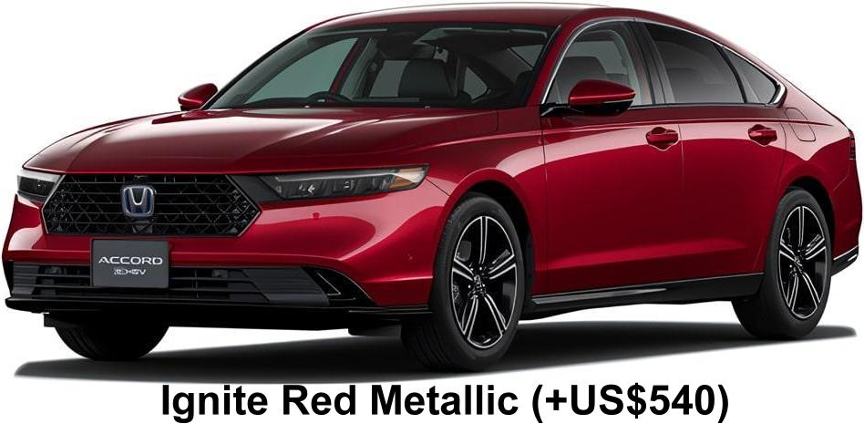 Honda Accord e-HEV body color: Ignite Red Metallic (+US$540)