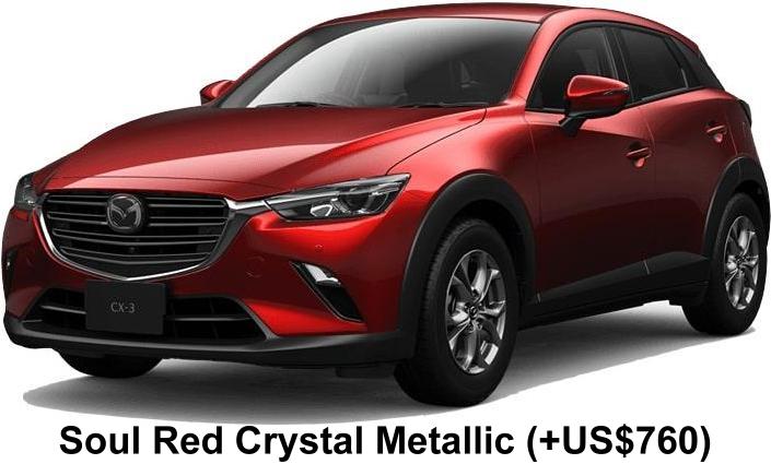 Mazda CX3 body color: Soul Red Crystal Metallic (+US$760)