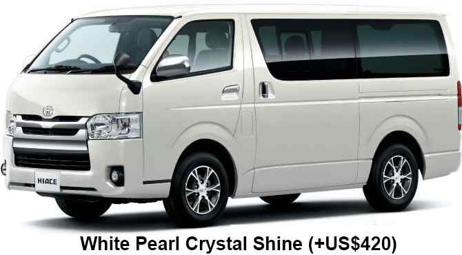 New Toyota Hiace Van Body colors, Full variation of exterior colours ...