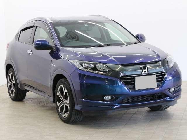 Used Honda Vezel Hybrid 2015 Model Blue color picture: Front view