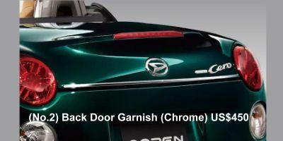 Daihatsu Copen Cero Accessory: (No.2) Back Door Garnish (Chrome) US$ 450