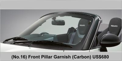 Daihatsu Copen Cero Accessory: (No.16) Front Pillar Garnish (Carbon) US$ 680