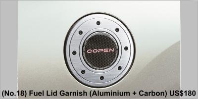 Daihatsu Copen Cero Accessory: (No.18) Fuel Lid Garnish (Aluminium + Carbon) US$ 180