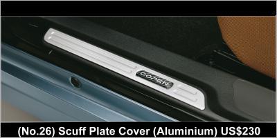 Daihatsu Copen Cero Accessory: (No.26) Scuff Plate Cover (Aluminium) US$ 230