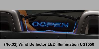 Daihatsu Copen Cero Accessory: (No.32) (Wind Deflector LED illumination US$ 550