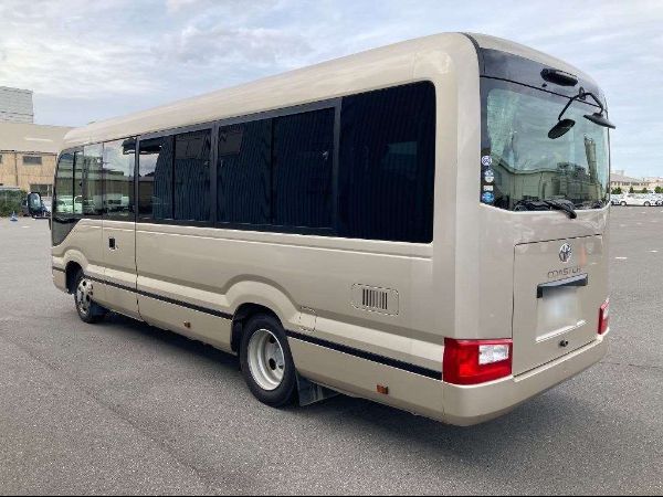 Stock No. BT1037 Used Toyota Coaster Bus 2019 Model photo: Rear view image (back picture)