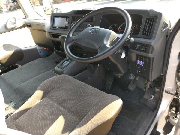 Stock No. BT1038 Used Toyota Coaster Bus 2019 Model photo: Cockpit view image (driver view picture)