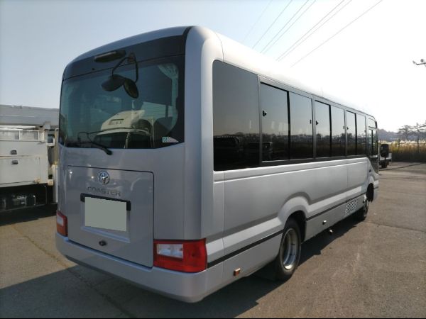 Stock No. BT1038 Used Toyota Coaster Bus 2019 Model photo: Rear view image (back picture)