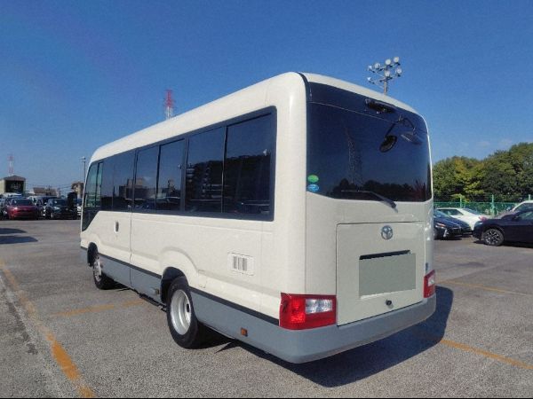 Stock No. BT1040 Used Toyota Coaster Bus 2020 Model photo: Rear view image (back picture)