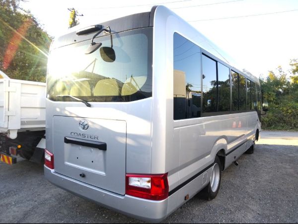 Stock No. BT1043 Used Toyota Coaster Bus 2024 Model photo: Rear view image (back picture)