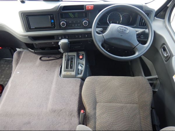 Stock No. BT1044 Used Toyota Coaster Bus 2025 Model photo: Cockpit view image (driver view picture)