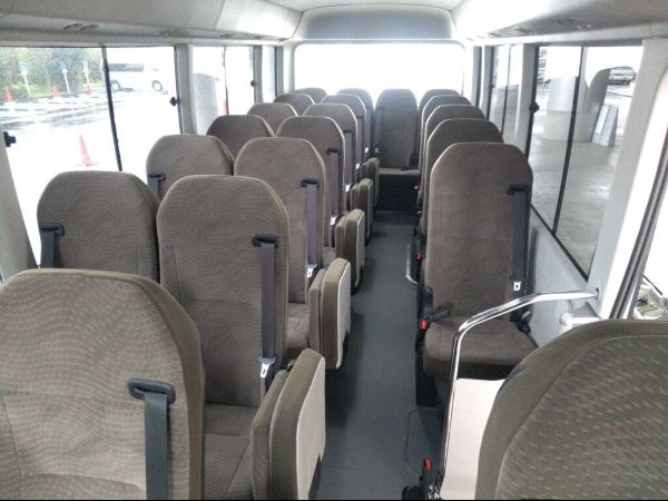 Stock No. BT1045 Used Toyota Coaster Bus 2026 Model photo: Interior view image (inside picture)